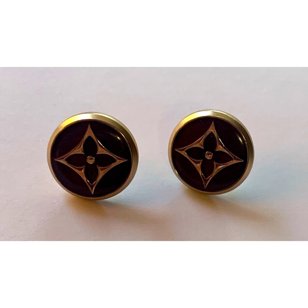 Vintage Louis Vuitton Button Earrings